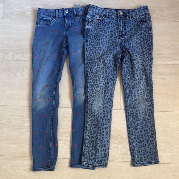 GAP Kids Blue Leopard and Heart Jeans - Picture 1 of 9